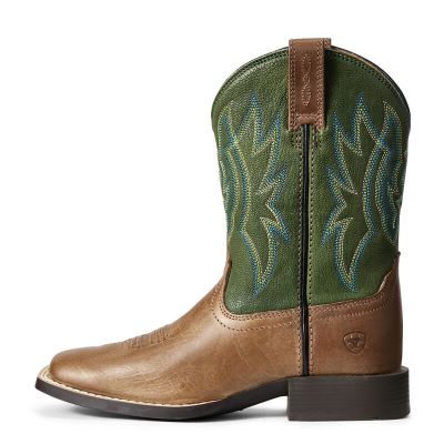 Ariat Western: Pace Setter Botas Western Niños - Marrones / Turquesa (VEUDZ6804)